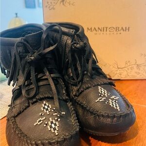 Manitobah Mukluks Black Moccasins